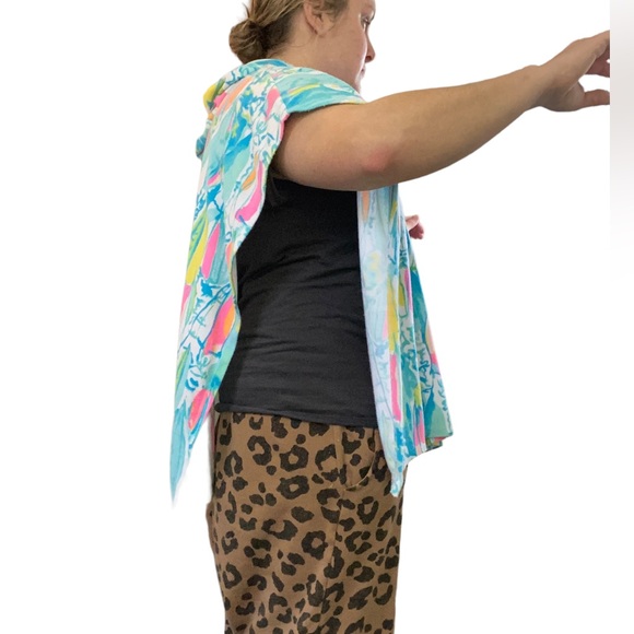 Lilly Pulitzer terry cover up poncho style pool beach summer cover up - Picture 8 of 8